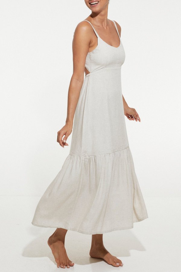 SAMPLE SALE: Enya Maxi Dress - Natural M/L