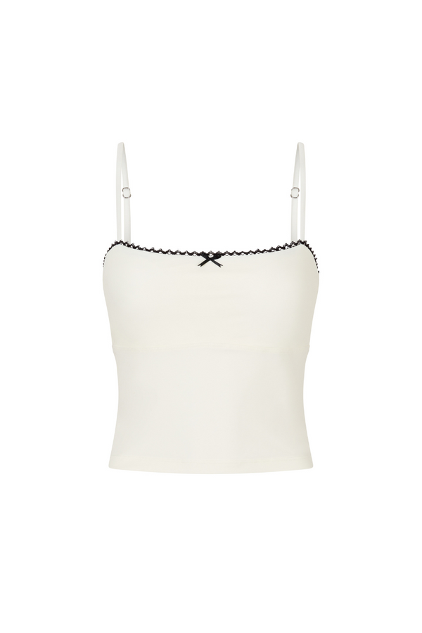 PREORDER: Delilah Tankini Top - Creme Noir