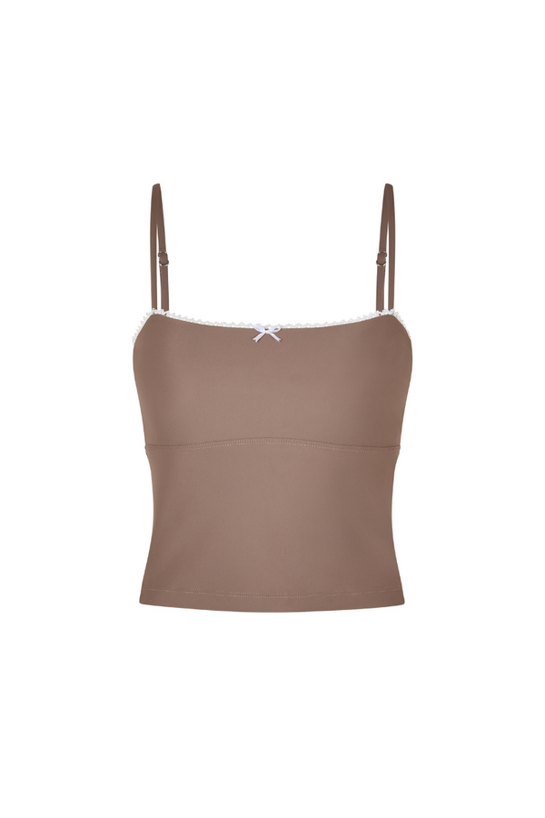 Delilah Tankini Top - Truffle Veil